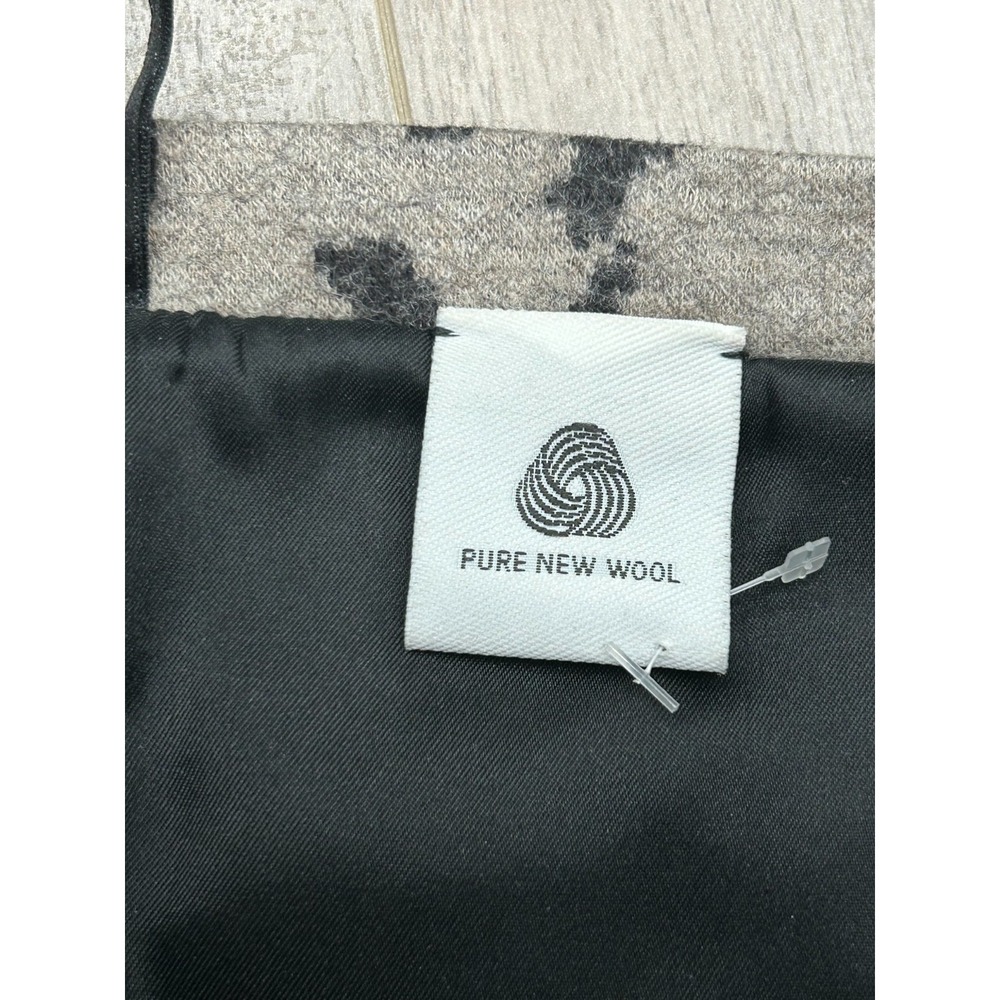 Max Mara Skirt Womens 10 Gray Black Leopard Print Wool Jersey Textured Pencil - Picture 5 of 9